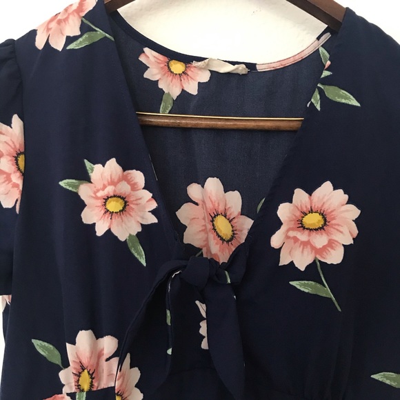 Altar’d State Mini Sun Dress Blue Floral T… - Picture 3 of 5